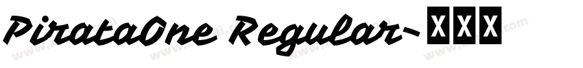 PirataOne Regular字体转换